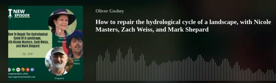 How to repair the hydrological cycle of a landscape